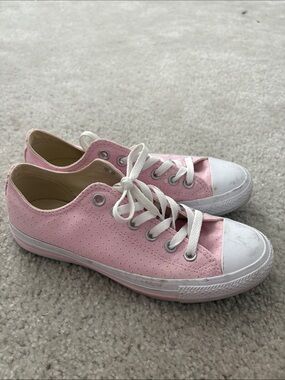 Converse Pink Low-Top Sneakers with White Accents